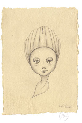 Spirit-Funke #05  (Graphit auf ca. 15,5 x 22 cm Büttenpapier) – Original verfügbar