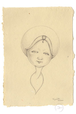 Spirit-Funke #08  (Graphit auf ca. 15,5 x 22 cm Büttenpapier) – Original verfügbar