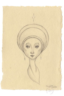 Spirit-Funke #01  (Graphit auf ca. 15,5 x 22 cm Büttenpapier) – Original verfügbar