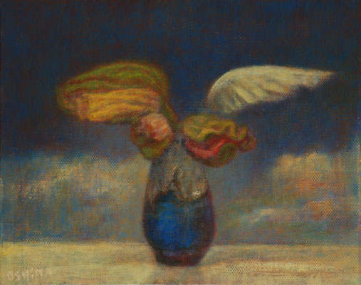 2004 Pavot aile 30X24cm
