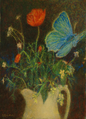 2010 Papillon et coquelicots 4F