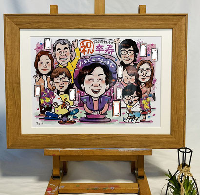 似顔絵 卒寿