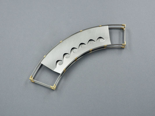 Brosche - Silber und Stahl