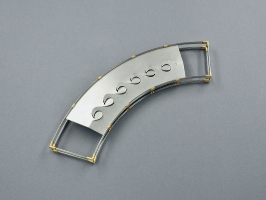 Brosche - Silber und Stahl