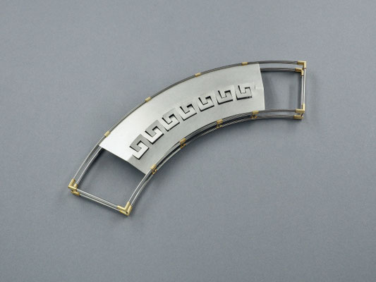Brosche - Silber und Stahl