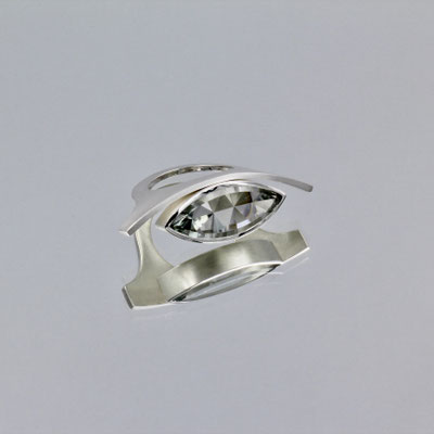 Ring: 925/- Silber mit  Prasiolith, 520€