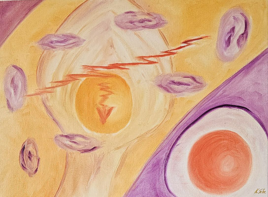 B000242 Wahrnehmung 2020, 46,8 x 34 cm, Ölgemälde auf Papier, 121 €