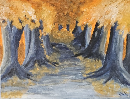 B000109 Lichtexplosion 2020, 40 x 30 cm, Acryl auf Leinwand, 105 €