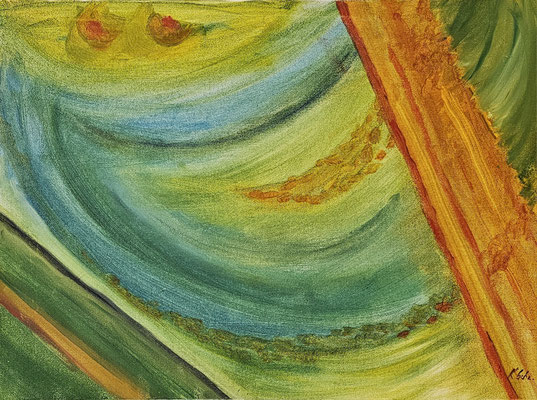 B000191 Wege 2020, 46,3 x 34,3 cm, Acryl auf Papier, 121 €