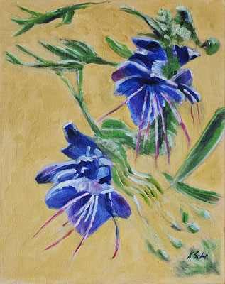 B000297 Natternkopf 2024, 24 x 30 cm, Acryl auf Malpappe, 162 €
