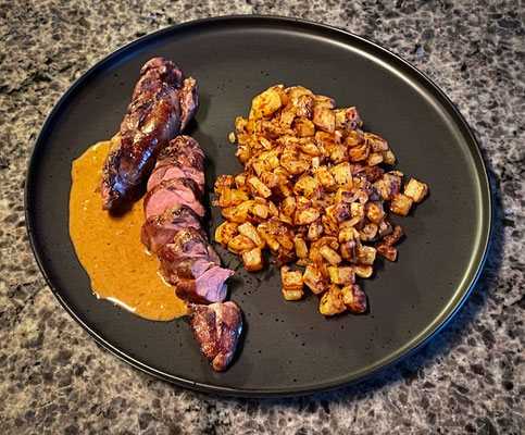 Rehfilet mit Bratkartoffeln