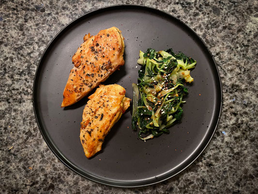 Hünerbrust mit Pak Choi