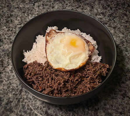 Thai Stir-Fry Holy Basil with fried egg