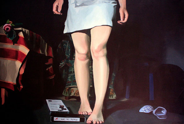 Marta la loca, acrilico y oleo sobre lienzo, 80x116cm