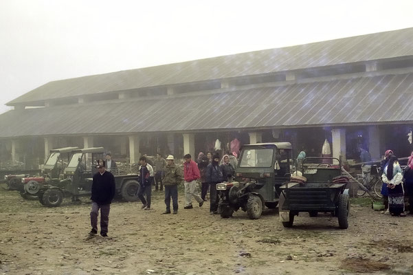 Muang Sing, Laos, December 1997 (strongly damaged negative)
