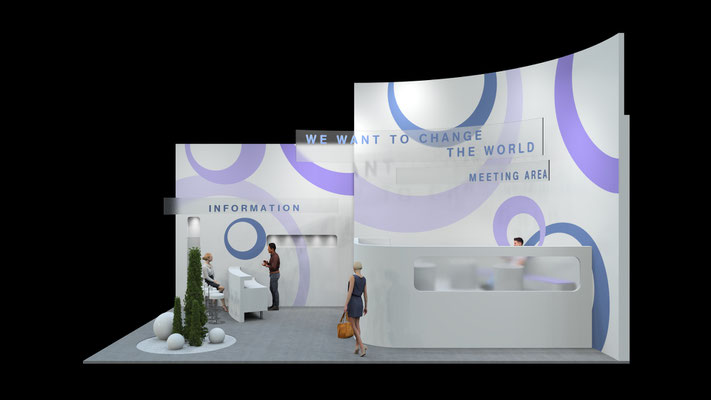 Entwurf, Visualisierung, Messestand, Design