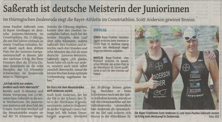 Westdeutsche Zeitung am 29.07.2016