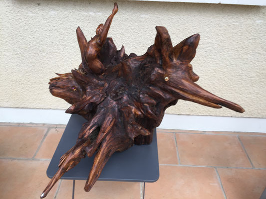 Géa - 2018 - Christian Dupont - 80x90 - Sculpture - Bois brûlé - 1800 € - N20