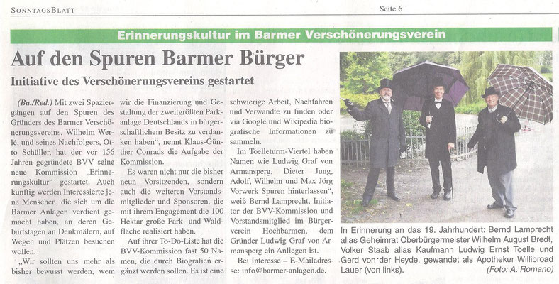 18.10.2020 Auf den Spuren Barrmer Bürger -Graf von Armansperg, 1. Vorsitzender des Bürgervereins