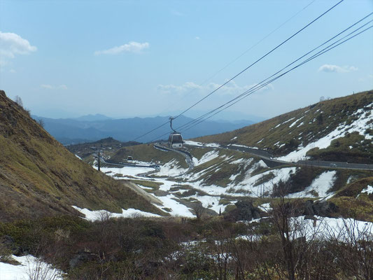 スキー場の残雪