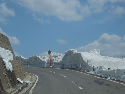 2000m以上の雪の回廊
