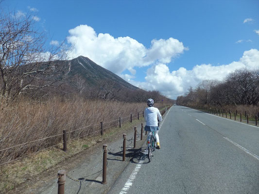戦場ヶ原の日本ロマンチック街道を走る