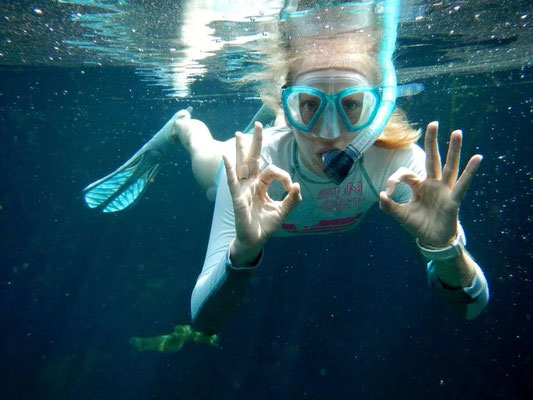 Clear waters to observe the colorful marine-life.