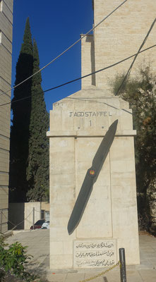 Das Denkmal für die "Jagdstaffel 1" in Jenin