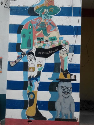 peinture murale sur la révolution sandiniste