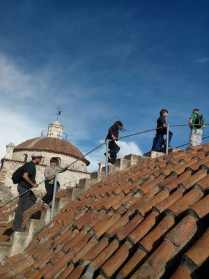 Les toits de l'église San Frnsisco, Potosi