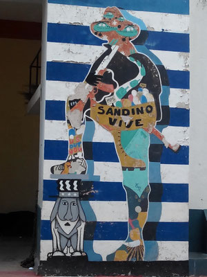 peinture murale sur la révolution sandiniste