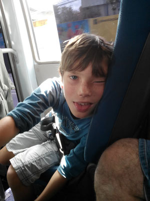 Samuel après 6 heures de route