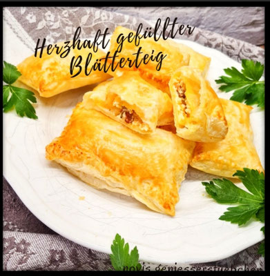 Herzhafter Blätterteigsnack