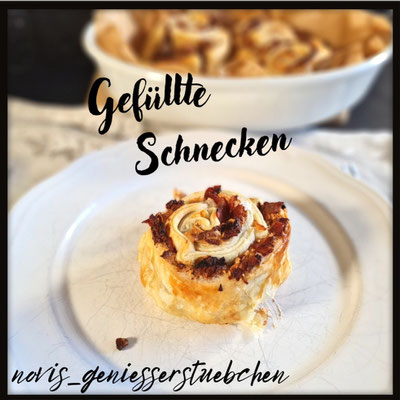 Herzhafte Blätterteig-Schnecken