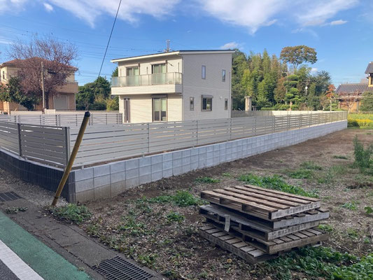 工事市原市　新築外構工事
