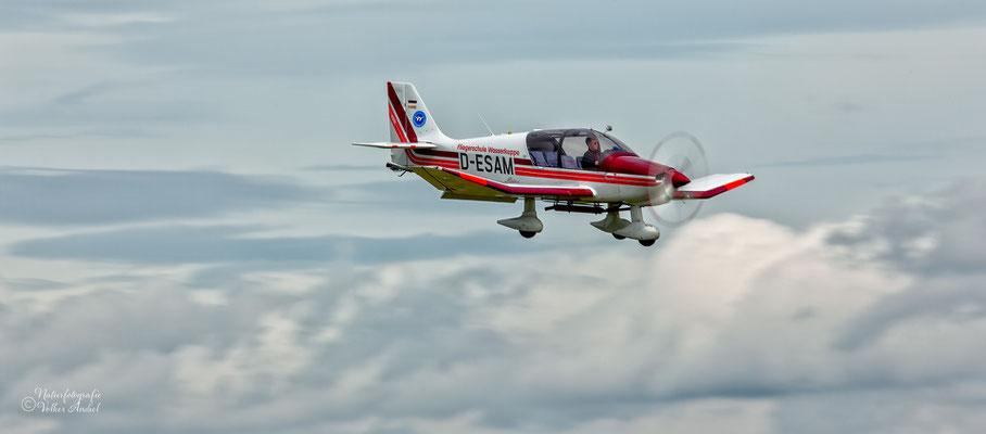 im Landeanflug auf die Wasserkuppe