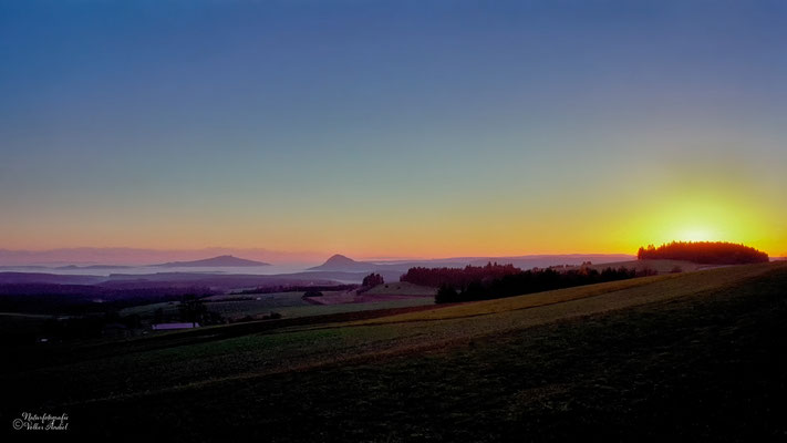 Besonders schön ist ein Sonnenuntergang vom Witthoh aus