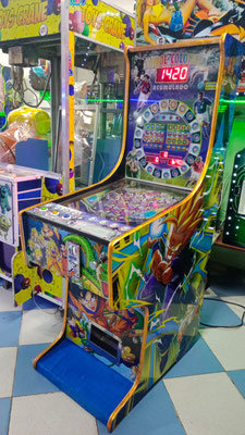 maquina pimball 6 bolas tricolor  y pikachu, picachu, pickachu
