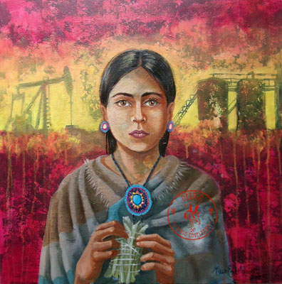 Fracking Fracking Fracking - Dakotamädchen/ Fracking Fracking Fracking - Dakota girl; Öl auf Leinwand/Oil on canvas; 2025