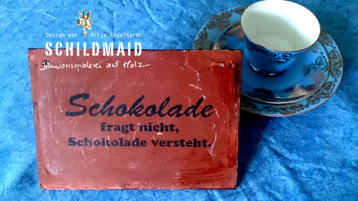 Schildmaid - Illusionsmalerei auf Holz/ Mural painting on wood