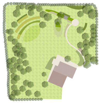 jardin réalisé à annecy-le-vieux (haute-savoie)
