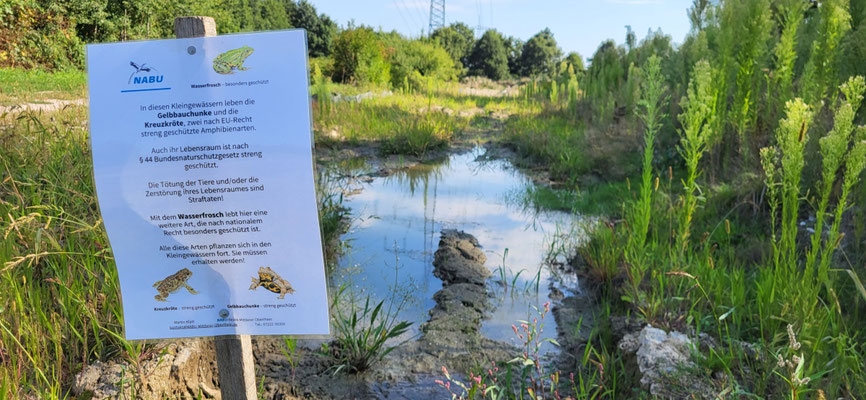 provisorische Hinweisschilder, Foto: Martin Klatt