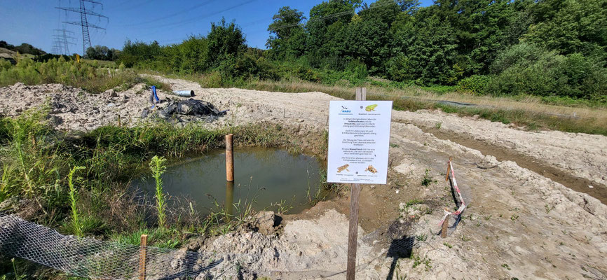 provisorische Hinweisschilder, Foto: Martin Klatt