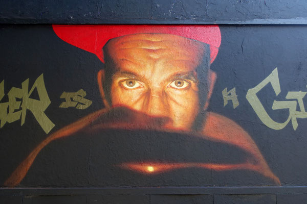 ANGER IS A GIFT (detail) - Spraypaint on wall - 2,8 x 7,8 m - Le M.U.R. Oberkampf - Paris (2021)
