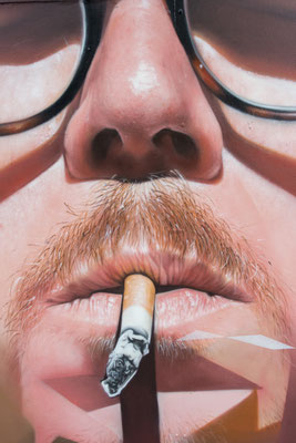 CIVILISÉ (?) (detail)- Spraypaint on steel - 3,75 x 7,50 m - Le M.U.R La Motte Servolex (2023)