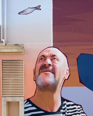 SOUVENIRS DE JIJEL (detail) - Acrylic and spraypaint on wall - 10,5 x 9 m - For Urb'Art Festival - Argelès-sur-mer (2025)5