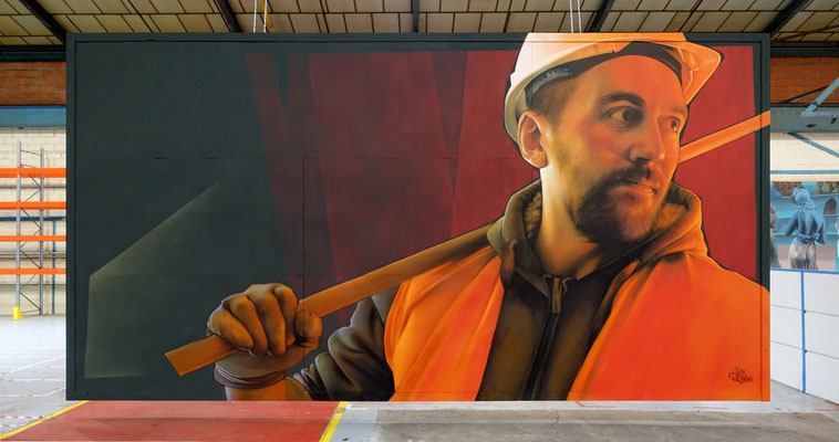 3-8 (2/2) - Spraypaint and acrylic on wood panel - 4 x 7 m - For Métamorphoses Exhibition - Saint-Juéry (2024)