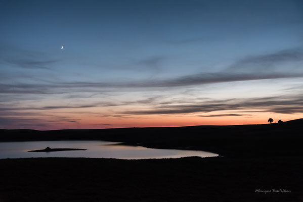 coucher de soleil sur le lac des Moines