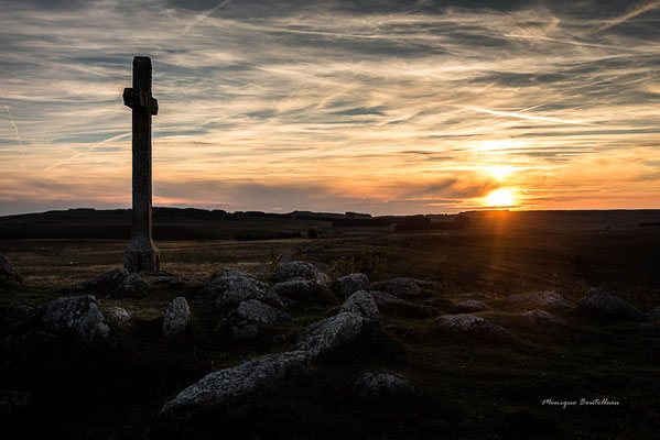 coucher de soleil sur St Andéol