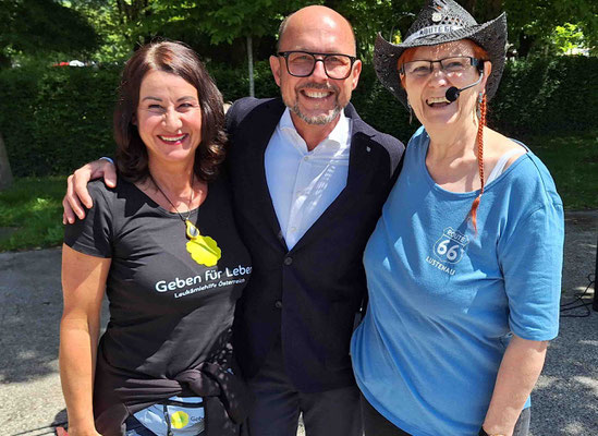 Susanne Marosch, Bürgermeister Michael Ritsch und Gerda